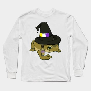 Nonbinary Pride Witch Frog Long Sleeve T-Shirt